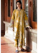 Georgette Yellow Party Wear Embroidery Work Pakistani Suit